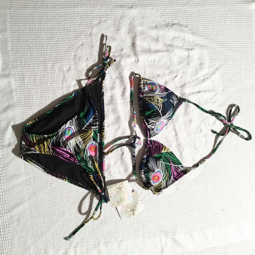 NWT Split Size L 2 Pc. Colorful Bikini Swimsuit Brand New!